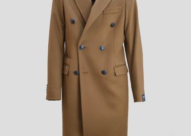 BRERAS Ανδρικό Καφέ Double Breasted Coat - BRERAS - 