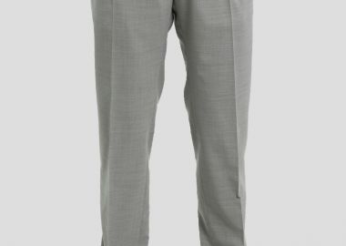 BRIGLIA Ανδρικό Γκρι Ice Grey Fitted Trousers - BRIGLIA - 