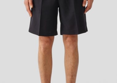 BRIGLIA Ανδρικό Μαύρο Men's Wool Bermuda Shorts - BRIGLIA - 