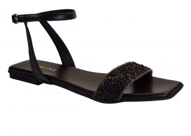 BRUNI Γυναικεία Πέδιλα 1054 Μαύρο Δέρμα - BRUNI - 