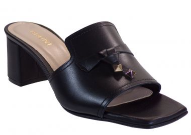 BRUNI Γυναικεία Πέδιλα 5551 Μαύρο Δέρμα - BRUNI - 