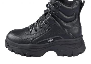 BUFFALO Γυναικεία Μποτάκια VENOM MID - Μαύρα-1622618-BLACK - BUFFALO - 