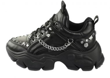 BUFFALO Γυναικεία Sneakers BINARY PUNK Μαύρα-1636477-BLACK - BUFFALO - 