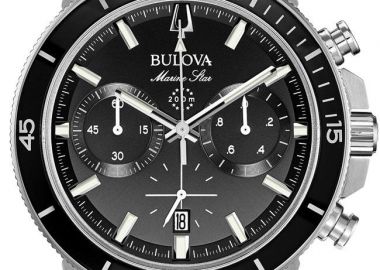 BULOVA Marine Star Chronograph - 96B272 Silver case with Stainless Steel Bracelet - Bulova - 