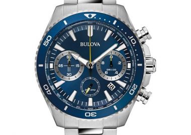 BULOVA Marine Star Chronograph - 98B393 Silver case with Stainless Steel Bracelet - Bulova - 