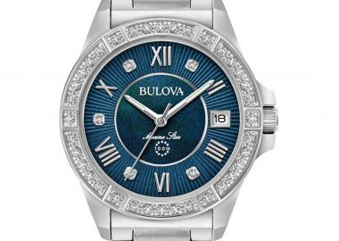 BULOVA Marine Star Diamond Crystals - 96R215 Silver case with Stainless Steel Bracelet - Bulova - 