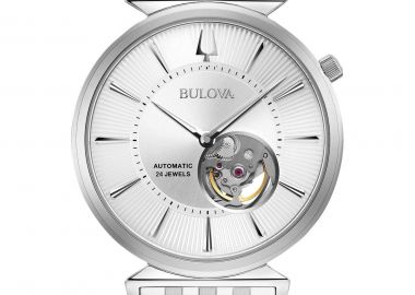 BULOVA Mechanical Collection Regatta Open Heart Automatic - 96A235 Silver case with Stainless Steel Bracelet - Bulova - 