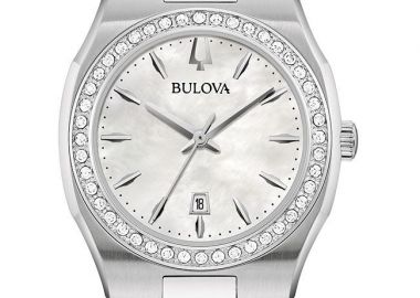 BULOVA Surveyor Diamond Crystals- 96R245 Silver case with Stainless Steel Bracelet - Bulova - 