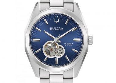 BULOVA Surveyor Open Heart Automatic - 96A275 Silver case with Stainless Steel Bracelet - Bulova - 