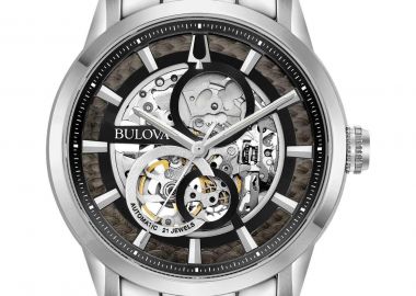 BULOVA Sutton Collection Automatic Skeleton - 96A208 Silver case with Stainless Steel Bracelet - Bulova - 