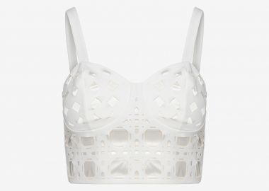 Bustier Top in White - Cutcuutur - 