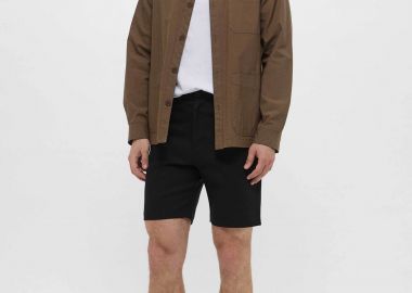 Calvin Klein ανδρική βερμούδα chino Regular Fit - K10K114077 Μαύρο - CALVIN KLEIN - 