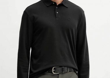 Calvin Klein ανδρική μπλούζα πόλο με κεντημένο monogram Regular Fit - LV040EM909 Μαύρο - CALVIN KLEIN - 