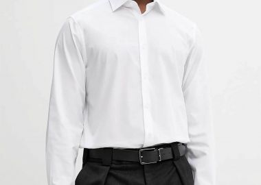 Calvin Klein ανδρικό πουκάμισο μονόχρωμο Slim Fit - LV019EU001 Λευκό - CALVIN KLEIN - 