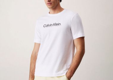 CALVIN KLEIN GRAPHIC LOGO T-SHIRT ΑΣΠΡΟ - CALVIN KLEIN PERFORMANCE - 
