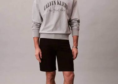 Calvin Klein Jeans ανδρική βερμούδα denim Regular Fit - LV04RF794G Μαύρο - CALVIN KLEIN JEANS - 