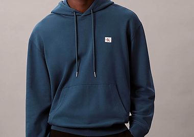 Calvin Klein Jeans ανδρική μπλούζα φούτερ με κουκούλα και λογότυπο Regular Fit - LV04RC274G Πετρόλ - CALVIN KLEIN JEANS - 