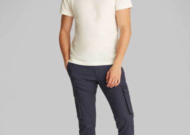 Calvin Klein Jeans ανδρικό παντελόνι cargo μονόχρωμο Skinny Fit - J30J327614 Μπλε Σκούρο - CALVIN KLEIN JEANS - 