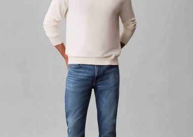 Calvin Klein Jeans ανδρικό τζιν παντελόνι πεντάτσεπο Slim Fit - LV04RC765G Denim Blue - CALVIN KLEIN JEANS - 