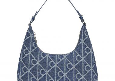 Calvin Klein Jeans γυναικεία denim τσάντα ώμου με all-over monogram - LV04F3431G Denim Blue - CALVIN KLEIN JEANS - 