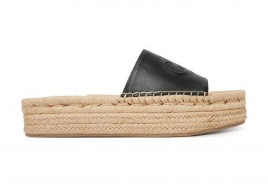 Calvin Klein Jeans γυναικεία δερμάτινα flatforms με monogram 