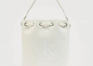 Calvin Klein Jeans γυναικεία τσάντα bucket με monogram - LV04F3232G Λευκό - CALVIN KLEIN JEANS - 