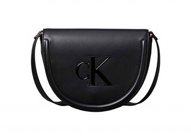 Calvin Klein Jeans γυναικεία τσάντα crossbody με ανάγλυφο λογότυπο - LV04F3221G Μαύρο - CALVIN KLEIN JEANS - 