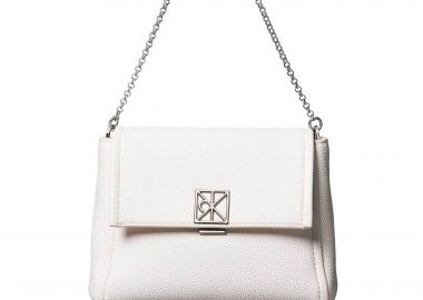 Calvin Klein Jeans γυναικεία τσάντα crossbody με μεταλλικό monogram - LV04F3511G Λευκό - CALVIN KLEIN JEANS - 