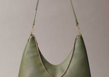 Calvin Klein Jeans γυναικεία τσάντα hobo με λογότυπο - LV04F3495G Λαδί - CALVIN KLEIN JEANS - 