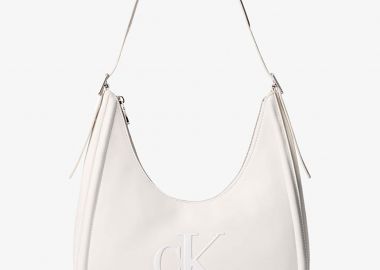 Calvin Klein Jeans γυναικεία τσάντα hobo με monogram - LV04F3427G Λευκό - CALVIN KLEIN JEANS - 