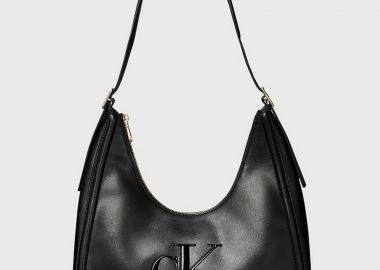 Calvin Klein Jeans γυναικεία τσάντα hobo με monogram - LV04F3427G Μαύρο - CALVIN KLEIN JEANS - 