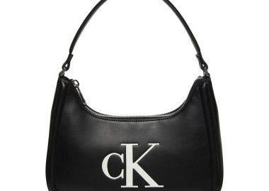 Calvin Klein Jeans γυναικεία τσάντα ώμου με ανάγλυφο λογότυπο - LV04F3230G Ασπρόμαυρο - CALVIN KLEIN JEANS - 