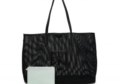 Calvin Klein Jeans γυναικεία τσάντα shopper με διάτρητο σχέδιο και monogram - LV04F3422G Μαύρο - CALVIN KLEIN JEANS - 