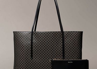 Calvin Klein Jeans γυναικεία τσάντα tote με all-over logo print - LV04F3266G Μαύρο - CALVIN KLEIN JEANS - 