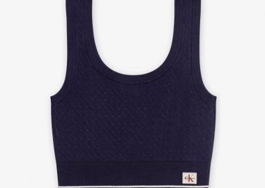 Calvin Klein Jeans γυναικείο αθλητικό μπουστάκι με λογότυπο Regular Fit - LV047F319G Μπλε Σκούρο - CALVIN KLEIN JEANS - 