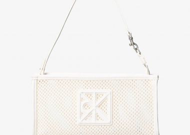 Calvin Klein Jeans γυναικείο mini bag με διάτρητο σχέδιο και monogram - LV04F1136G Λευκό - CALVIN KLEIN JEANS - 