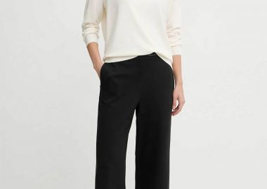 Calvin Klein Jeans γυναικείο παντελόνι με ελαστική μέση και λογότυπο Relaxed Fit - LV044E622G Μαύρο - CALVIN KLEIN JEANS - 