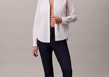 Calvin Klein Jeans γυναικείο ψηλόμεσο τζιν παντελόνι Flared Fit - LV047D755G Denim Blue Σκούρο - CALVIN KLEIN JEANS - 