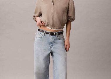 Calvin Klein Jeans γυναικείο τζιν παντελόνι πεντάτσεπο Baggy Fit - LV047F663G Denim Blue Ανοιχτό - CALVIN KLEIN JEANS - 