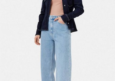 Calvin Klein Jeans γυναικείο τζιν παντελόνι πεντάτσεπο Loose Fit - J20J225006 Denim Blue Ανοιχτό - CALVIN KLEIN JEANS - 