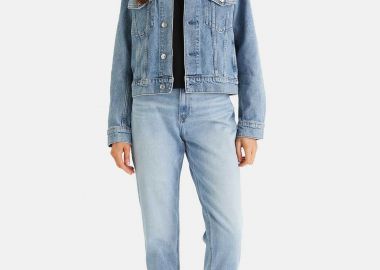 Calvin Klein Jeans γυναικείο τζιν παντελόνι πεντάτσεπο Mom Fit - LV047E787G Denim Blue Ανοιχτό - CALVIN KLEIN JEANS - 