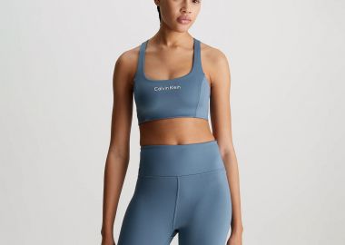 CALVIN KLEIN MEDIUM IMPACT SPORTS BRA ΜΠΛΕ - CALVIN KLEIN PERFORMANCE - 