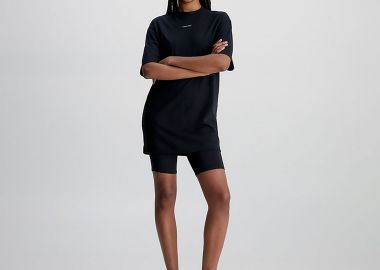 CALVIN KLEIN OVERSIZED T-SHIRT DRESS ΜΑΥΡΟ - CALVIN KLEIN PERFORMANCE - 