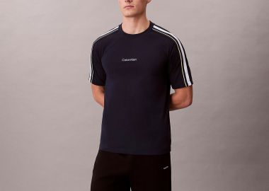 CALVIN KLEIN PERFORMANCE COTTON BLEND GYM T-SHIRT ΜΠΛΕ - CALVIN KLEIN PERFORMANCE - 