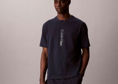 CALVIN KLEIN PERFORMANCE COTTON BLEND GYM T-SHIRT ΜΠΛΕ - CALVIN KLEIN PERFORMANCE - 