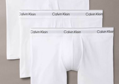 Calvin Klein σετ ανδρικά εσώρουχα boxer brief με λογότυπο (3 τεμάχια) - LV00NB4394 Λευκό - CALVIN KLEIN - 