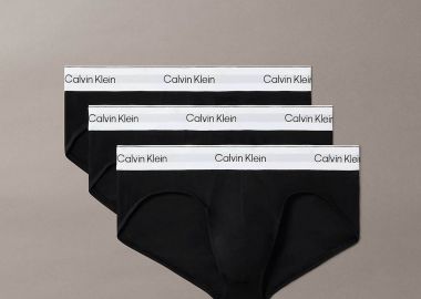 Calvin Klein σετ ανδρικά εσώρουχα brief με λογότυπο (3 τεμάχια) - LV00NB4388 Ασπρόμαυρο -  - 