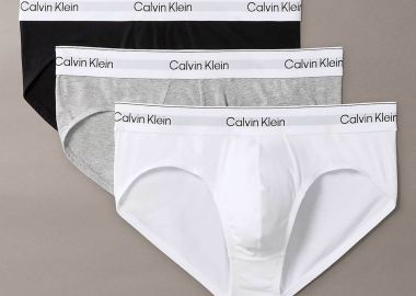 Calvin Klein σετ ανδρικά εσώρουχα brief με λογότυπο (3 τεμάχια) - LV00NB4388 Γκρι -  - 