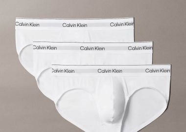 Calvin Klein σετ ανδρικά εσώρουχα brief με λογότυπο (3 τεμάχια) - LV00NB4388 Λευκό -  - 