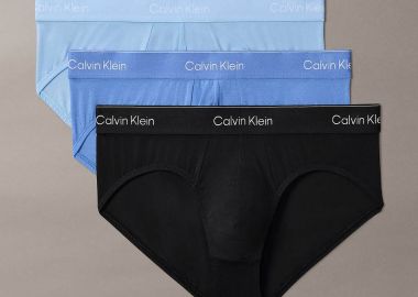 Calvin Klein σετ ανδρικά εσώρουχα brief με λογότυπο (3 τεμάχια) - LV00NB4388 Μπλε -  - 